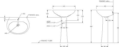 Karat Sanitarywear Lavatories Pedestal Lavatory Tomtomm